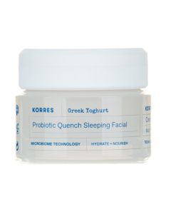 Korres Greek Yoghurt Probiotic Quench Sleeping Facial Коррес Ночной крем для лица с пробиотиками и йогуртом 40 мл 