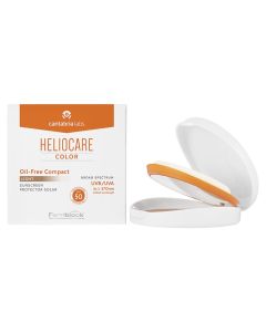Heliocare Color Oil-Free Compact Sunscreen SPF 50 Light Хелиокер Компактная солнцезащитная крем-пудра SPF 50 без масел для жирной и комбинированной кожи тон светлый 10 г