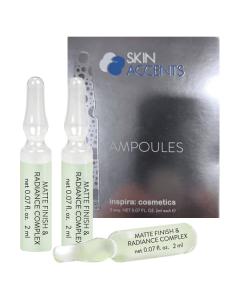 Inspira Skin Accents Ampoules Beauty Solutions SOS Активный концентрат с матирующим действием (Matte Finish & Radiance Complex 3x2 ml)