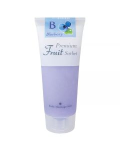 COSMEPRO Premium Fruit Sorbet Body Massage Salt Blueberry Космепро Премиальный фруктовый скраб-сорбет для тела на основе морской соли Черника 500 г